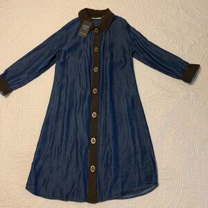 NWT Soft Surroundings Icons Urbina Denim Dress PXS